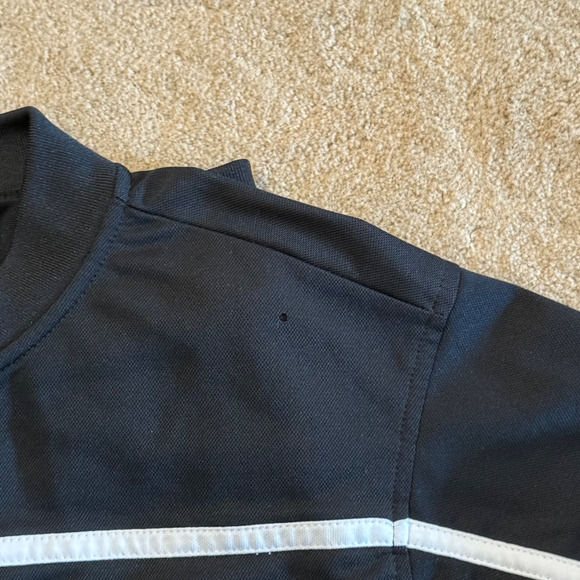 Nike Dri Fit Track Jacket Mens Black White Size Medium Zip Pockets Oversized - Picture 10 of 10